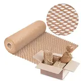 V1 Trade Verpackungspapier Rolle 30cm x 25m - Braunes Wabenpapier - Kraftpapier Rolle - Öko Packpapier - Wellpappe 70g/m2 - Verpackungsmaterial Papier - Füllmaterial Verpackung - Polsterpapier