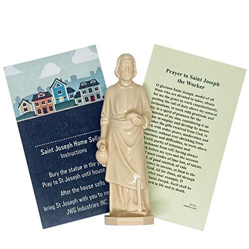 Saint Joseph Hausverkäufer-Set, 7,6 cm Statue mit Anleitung (evtl. nicht in deutscher Sprache)