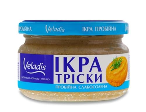 Veladis Kaviar Kabeljau proboynaya leicht gesalzen, brotaufstrich dorschrogen 180g