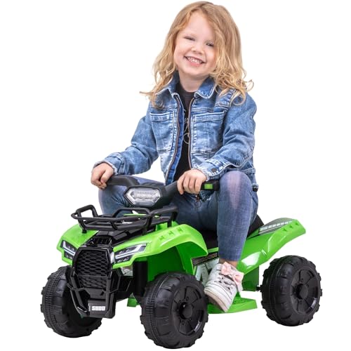 Actionbikes Motors Kinder Quad Elektro Jumpy | Elektroauto - Kinderquad - Kinderauto elektrisch - Elektrofahrzeuge - Quad bis 3 km/h - Elektrofahrzeug - Elektro Auto für Kinder ab 1 Jahr (Grün)