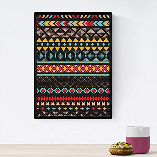 Nacnic Plakat mit Druckentwurf. Boho Blatt Stammesgebiete, Bilder gemusterten Druck für den Innenausbau. Poster mit geometrischen Mustern und Prints. A4-Format