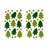 Oblique Unique® 50 Weihnachtsbaum Sticker Glitzer Sterne Tannenbaum Aufkleber für Weihnachten Xmas Geschenk Deko Weihnachtsdeko