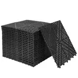 mosegor 20 Stück PP Garagenboden 40x40cm Garagenbodenfliesen Ineinandergreifende Garagenboden matten, Garagen Drainagematte für Garage, Innen Außen,Schwimmbäder,Tragfähigkeit;3200KG(3.2m²)