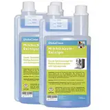 GlobaClean Milchschaum-Reiniger Milchsystem-Reiniger für Kaffeevollautomaten und Kaffee-Maschinen - Flüssig-Reiniger für Milchaufschäumer (2x 1 Liter)