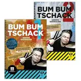 Bum Bum Tschack Band 1 mit Audio-Download + Band 2 mit 2 CDs (ISBN 9783868490008 + 9783868492026) - Schlagzeugschule von Gerwin Eisenhauer - Soundman Notenheft + 2 Bleistifte (Starterset)