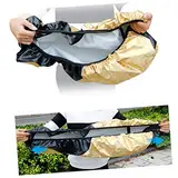 MUCKLILY Sonnenschutz Sitzbezug Motorradsattel Motorradlagerung Motorräder Schatten -luftsitzbezug Sitzschutz Schaffell Motorradpolsterung Roller Golden