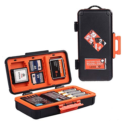 Kamera-Akku-Speicherkartenbox, wasserdicht und stoßfest, SD XQD CF, Compact-Flash-Kamera-Akku, AA, Medienspeicher, Organizer, Fotozubehör