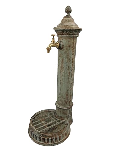 Wassersäule Wasserzapfsäule Gusseisen Gartenbrunnen rustikal Antik H. 78cm