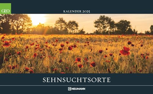 GEO – Sehnsuchtsorte 2025 Wandkalender, 58x36cm, Posterkalender mit Orten von himmlischer Schönheit, Kalender mit zwölf spektakulären Panoramabildern