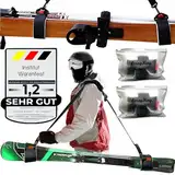 BerryKing EasySki Ski Tragegurt Skirucksack Skitasche Einstellbar Verstellbar Schultergurt Träger Klettverschluss Zubehör Skistöcke Wintersport Winterurlaub für Erwachsene & Kinder (2er Set)