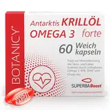 Omega 3 Krillöl Kapseln - 60 Stück - Antarktis Krillöl Forte - Für Herz und Leber - Superba Boost™ Omega 3 aus Krill - Omega-3-Fettsäuren DHA & EPA, Astaxanthin & Cholin