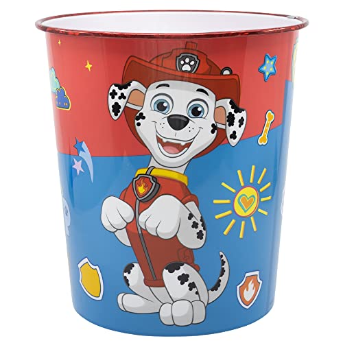 Stor Papierkorb fürs Kinderzimmer aus Kunststoff Zeichentrickfiguren Motiv Ø21cm, Papierkorb-Motiv:Paw Patrol Jungs