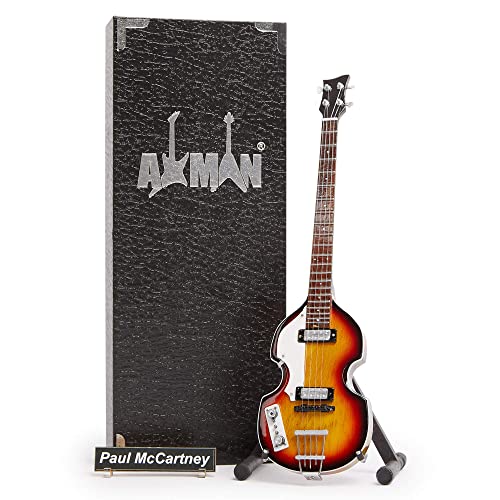 P McCartney 1961 Violin Bass - Miniatur-Gitarren-Replik – Musikgeschenke – handgefertigte Verzierung