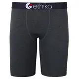 Ethika Herren Boxershorts mit Stapeln | Heather Schwarzgrau (Sortiert, X-Large)