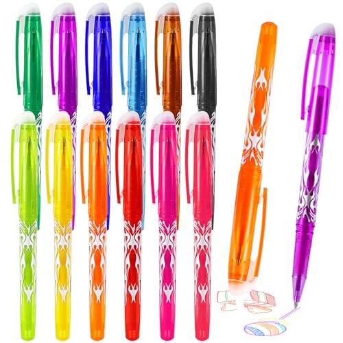 YIIFELL Radierbarer Kugelschreiber, Tintenroller Radierbar, Gelschreiber Friction Stifte Radierstift, Erasable Pen Set für Bürobedarf Schulsachen Studenten (Mehrfarbig 0,5 mm)
