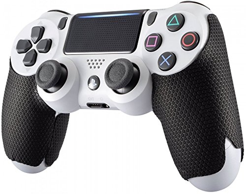 eXtremeRate Anti-Rutsche Grip Sticker für ps4 Griffe Griffpolster Aufkleber Schutzgriffe Abziehbilder Skin für ps4 Pro Slim Controller(Schwarz)