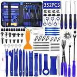 TEGOVE 352 Stück Auto Demontage Werkzeuge,Demontage Werkzeug Auto mit Auto Befestigung Clips,Automotive Reparatur Werkzeug Universal,Kunststoff Hebelwerkzeug für Türverkleidung Radio Und Platten