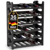 Alpfa Flaschenregal Made in Germany anthrazit für 36 Flaschen stapelbar