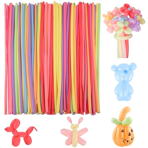 100 Stück Modellierballons, 30cm Luftballons Lang Bunte Ballons Modeling Balloons für DIY Party Hochzeiten Geburtstag Dekoration