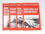 Konvolut aus 4 Taschenbüchern der Moewig Reihe "Deutsche Seestreitkräfte in Erlebnisberichten": 1. Kreuzer auf Feindfahrt. / 2. Der letzte Kampf der Tirpitz. / 3. Schrecken der Meere. / 4. Die Sc