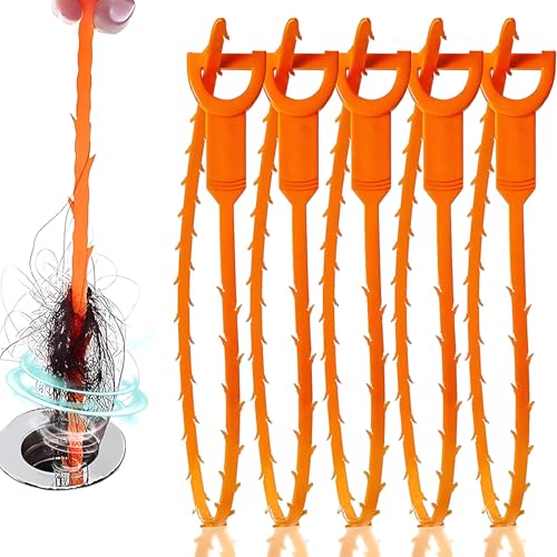 5 Stück Abflussreiniger Spirale,Spirale Abfluss Rohrreinigung,Rohrreinigungsspirale,Abflussspirale,Rohrreiniger Spirale,Drain Cleaner,Verstopfung Abfluss,Für Den Abfluss In Küche Und Dusche