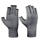 QWUVEDS Sportschutz Druckschutzhandschuhe Gelenkdruckhandschuhe Halbfingerhandschuhe Outdoorsport Fahrradhandschuhe Damen Fingerlose Handschuhe (A, L)