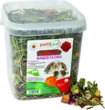 petifool Nager Flora 430g - Alleinfutter für Nager - natürliches Nagerfutter für Kaninchen und Meerschweinchen - ohne künstliche Zusätze - 100% Natur - artgerechtes Futter - Kräuter und Luzerne