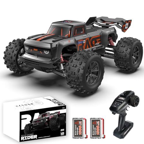 dexinco Ferngesteuertes Auto, 1:16 RC Auto, 4WD 40km/h Hobby Offroad Monster RC Truck, All Terrain Wasserdicht RTR RC Buggy, RC Crawler mit 2 Akku, Geländegängig Spielzeug LKW