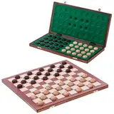 Square - Damespiel - 100 Feld - Dame Set aus Holz Mahagoni - Brett 40 x 40 cm