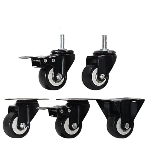 4pcs 2 inches 50mm Heavy Duty 180kg Black Swivel Castor Wheels Trolley Furniture Caster (Color : 4pcs-d2, Size : 2 inch)