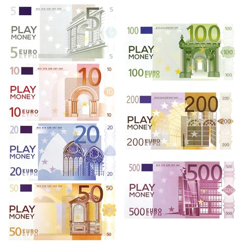 Spielgeld Kinder 175 Blätter, 5/10/20/50/100/200/500 Learning Resources Spielgeld Set, Geldscheine, für Rollenspiele, zum Rechnen und Lernen
