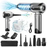 Grixz Handstaubsauger, 22000Pa Autostaubsauger kabellos, Mini-Staubsauger & Air Duster, tragbarer Staubsauger für Auto, Haus, Büro, Küche