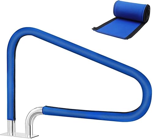 Pool Handlaufabdeckung Pool Handlauf Abdeckung Blue 120 cm Sicherheitsgriffhülse für Schwimmbad mit Reißverschluss Rutschfest Schwimmbadzubehör für Schwimmbäder, Wasserpark