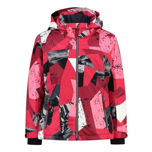 CMP - Kid G Kapuzenjacke mit Druckknöpfen, Fuxia-Anemone-Glanz, 116