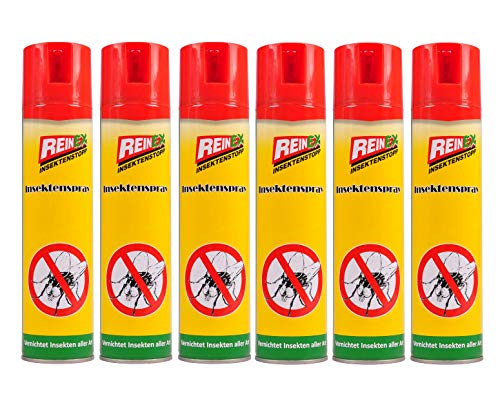 Reinex 6X Insektenspray 400ml Insektenstopp Mückenspray Fliegenspray Wespenspray