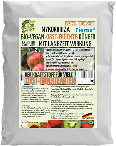 Fioran® Bio Früchtedünger 1 Kg mit Mykorrhiza und Bacillus Subtilis (NPK 4-2-5)