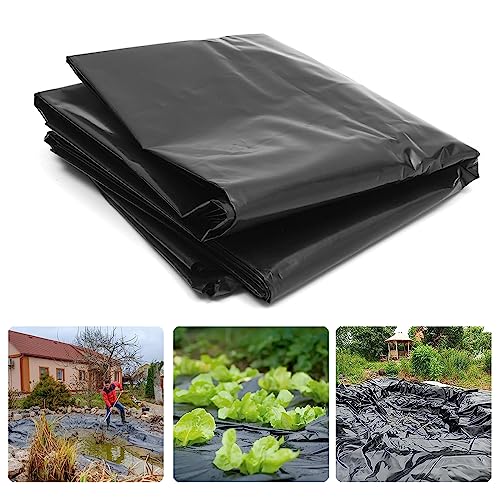 PALUDO 2 x 3M Extra Dick Polyethylen Folie Schwarz Gewächshausfolie Plastikfolie Staubschutzfolie Reißfest Gartenfolie aus Polyethylen für Gartenarbeit Treibhaus Folientunnel (250Mu / 1000G)