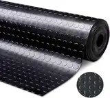 uyoyous Garage Bodenmatte Gummimatte Rolle 5x1M Münze Bodenbelag Rolle 3mm dick rutschfest Gym Mat Heavy Duty Riffelblech Matting Wasserdicht Isolierung Matte für Gym Shed Van Garage Workshop