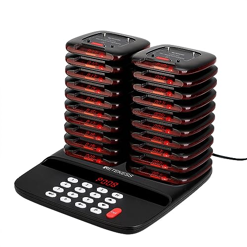 Retekess TD183 Pager Rufsystem, Pager Gastronomie, Neue Erfahrung, FSK 800M Pager System, 30H 300mAh Pager, Stabil, Aufrufsystem, Gebührenerinnerung, Restaurant, Hotel, Clinic