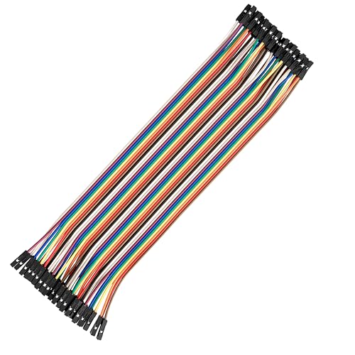 VoltMate Jumper Wire Kabel 40 STK je 20 cm | F2F | Dupont Kabel kompatibel mit Arduino, Raspberry Pi und jedem Breadboard