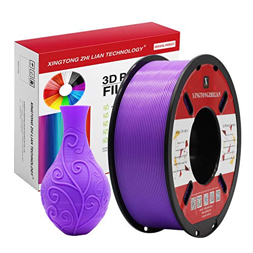 PLA 3D Drucker Filament 1.75mm 3D-Druckmaterialien für 3D Stift Druck Maßgenauigkeit +/- 0.02mm, Farbe Violett 1kg / Spule