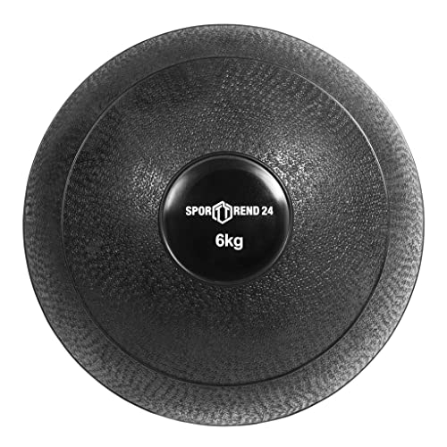Sporttrend 24® Slamball/Medizinball 2kg, 3kg, 4kg, 5kg, 6kg, 7kg, 8kg, 9kg, 10kg, 15kg, 20kg in schwarz | kein Rückprall/No Bounce, grippige Oberfäche für maximalen Halt (schwarz, 6kg)