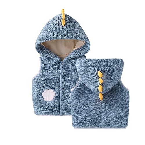 ACMEDE Baby Jungen Mädchen Fleece Kapuzenweste 68/74/80/86 Baby Cartoon Gilets Weste Kleinkind Ärmellos Jacke Mantel Mit Kapuze 92/98/104/110 Kinder Warme Weste Für Herbst- Und Winterkleidung