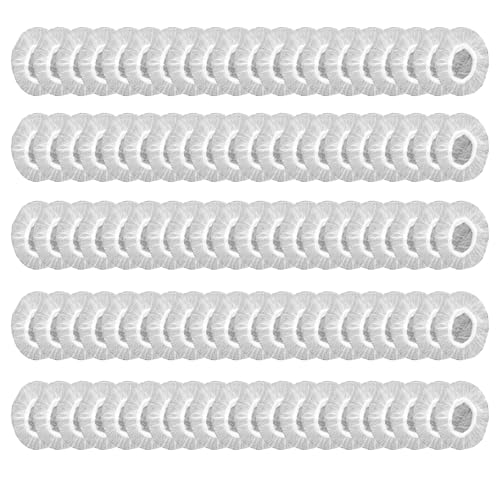 100 Stück Transparente Einweg Ohrenschützer, Transparente Ohrenschützer, Dusche Ohr Abdeckung, Wasserdicht Ear Covers, Ohrabdeckungen aus Kunststoff für Haarfärbemittel, Duschen und Salonbesuche