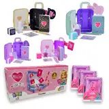 #sbabam Funny Box My Little Princess I Love Travelling, Mini-Prinzessinnen Trolley Spielzeug, 3 Stück, 7 Überraschungen in jedem Fall einschließlich Aufkleber, Stifte, Stempel und mehr