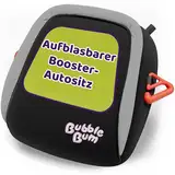 BubbleBum Aufblasbare Auto-Sitzerhöhung - Schmale | Tragbare | Faltbare | Reisesitzerhöhung ohne Rückenlehne - Komfortabel, Kompakt und Bequem - Perfekt für Urlaube, Fahrgemeinschaften - Schwarz