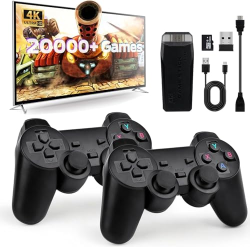 ASTEKID Retro TV-Spielekonsole mit 2 Wireless Controllern – HDMI Plug & Play Konsole mit 20000+ Klassikern – Kompakte Videospielkonsole für nostalgische Gamer (G7)