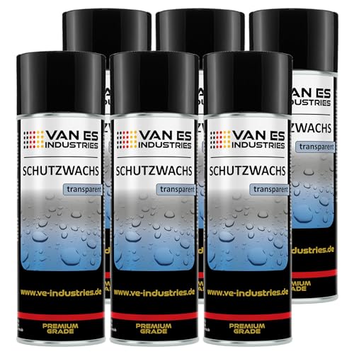 VE-INDUSTRIES Schutzwachs 6x 400ml Spray milchig Sprühwachs Korrosionsschutz