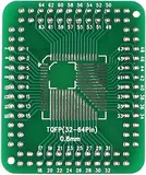 HALJIA QFP FQFP TQFP 32 44 64 80 100 LQFP SMD zu DIP-Schalter 0,5/0,8 mm IC Adapter Teller Leiterplatte Kompatibel mit Arduino