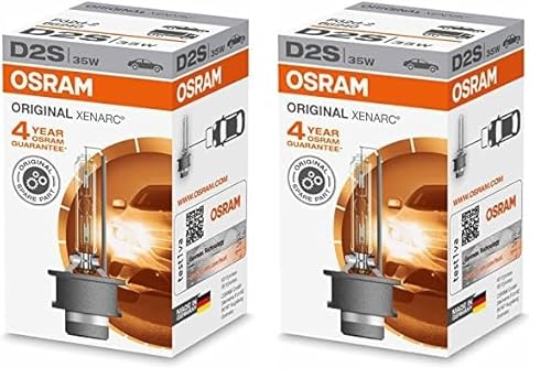 Osram XENARC ORIGINAL, D2S, Xenon-Scheinwerferlampe, 66240, Karton Faltschachtel (1 Lampe) (Packung mit 2)